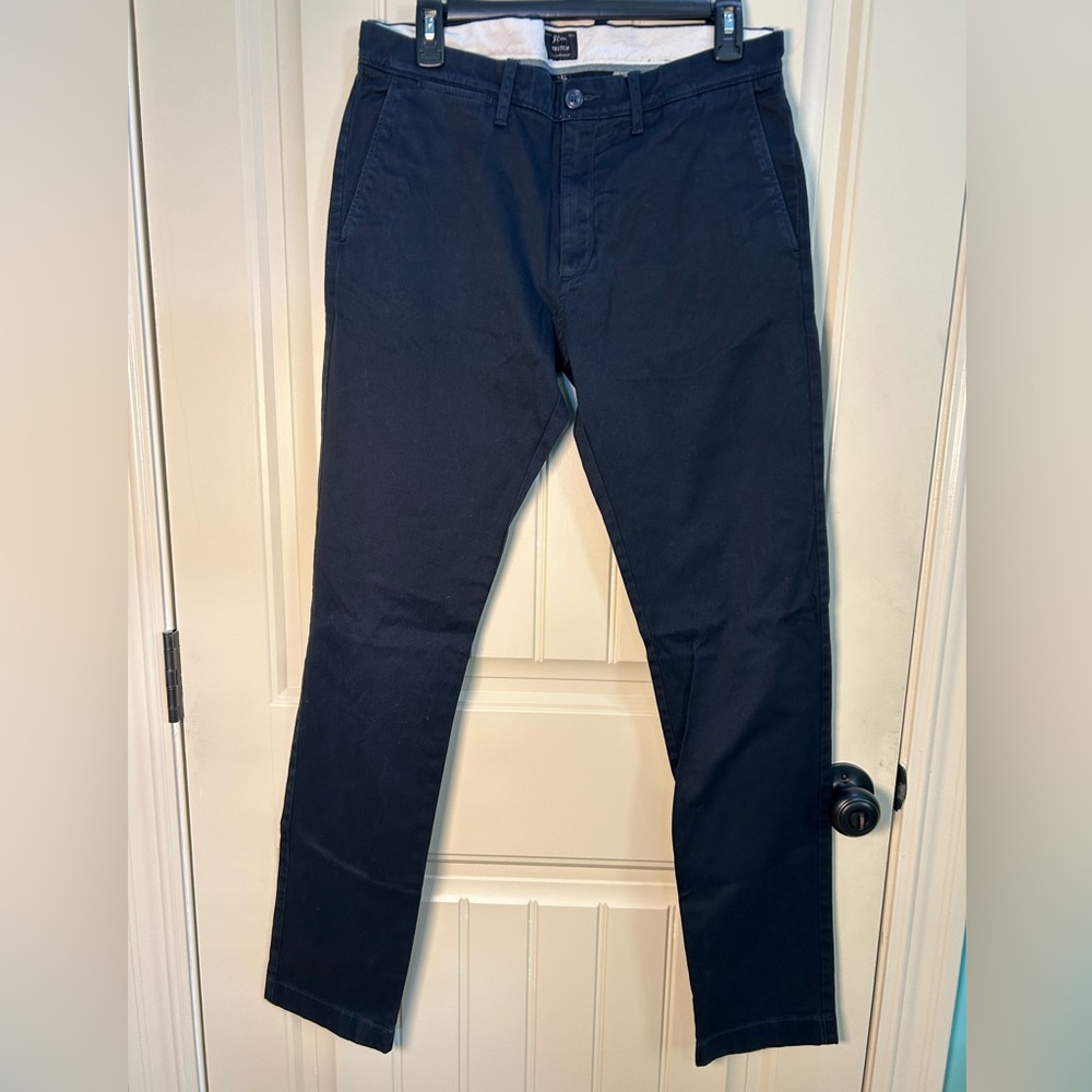 J. Crew Men’s Navy Stretch Slim Fit Chino‎ Pants 31x34 Casual Dress Modern